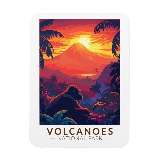 Volcanos Nationalpark California Magnet (Vertikal)