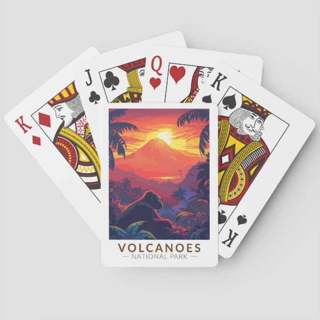 Volcanos Nationalpark California Spielkarten (Rückseite)