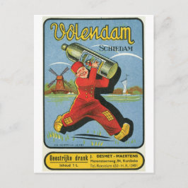 Volendam Schiedam Drank Dutch Windmill Vintag Art Postkarte