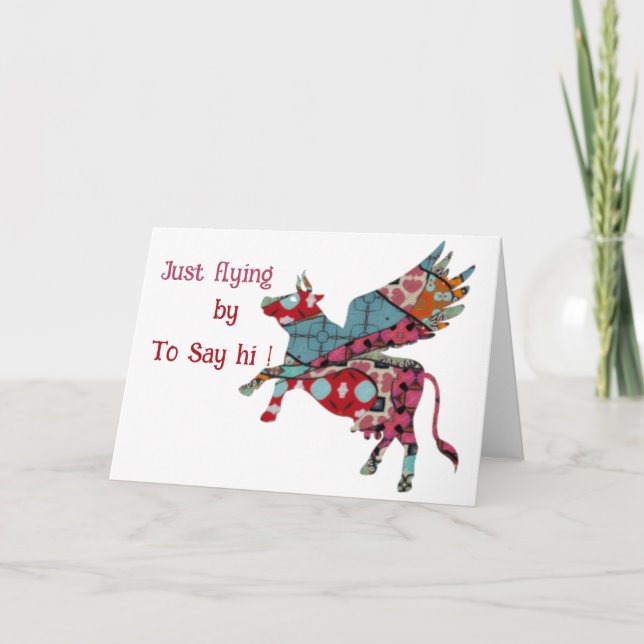 Voler simplement par carte de voeux pliée (Devant)