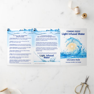 Volets Eau légère - Carte pliante à trois lettres