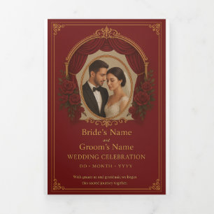 Volets Invitation pliable personnalisée en trois parties,