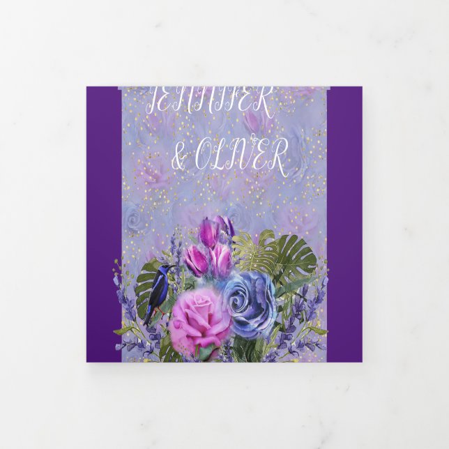 Volets Invitation pliée à trois lettres (Protection)