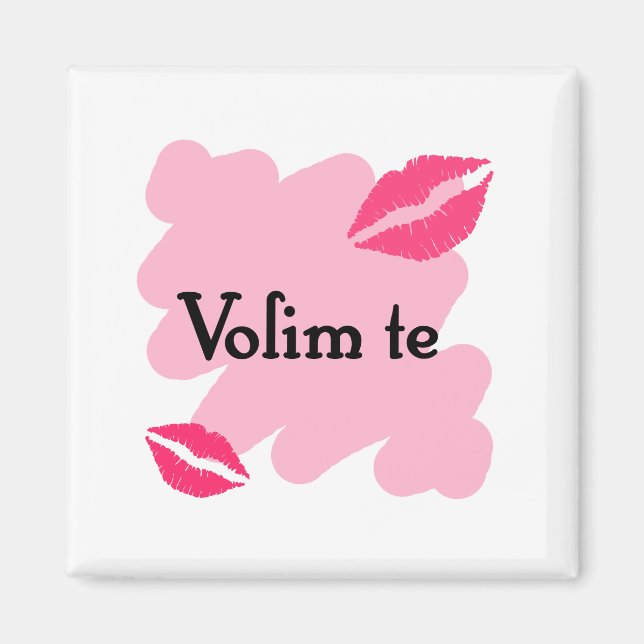 Volim te - Serbisch I Liebe Sie Magnet (Vorne)