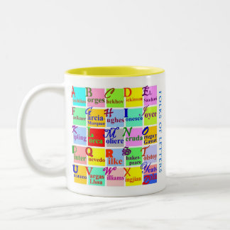 Völker der Buchstaben Zweifarbige Tasse