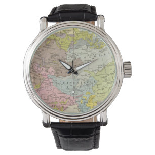 Volkerkarte von Asien - Karte von Asien Armbanduhr