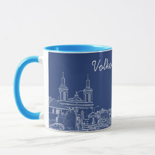 Volkovysk Belarus Architektur Kathedrale Sketch Tasse