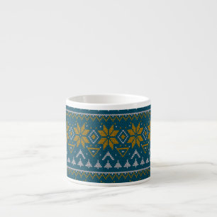Volks traditioneller tribaler abstrakter ornamenta espressotasse