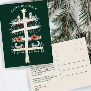 Volksbaum des Lebens Weihnachtsfeiertag CUSTOM Postkarte