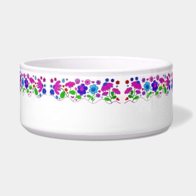 Volksblumen Haustier Schüssel (Vorderseite)