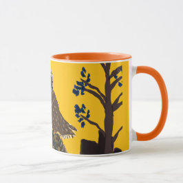 Volkseule auf Baumstumpf Tasse