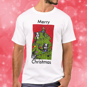 Volksfest Katzen Weihnachtsbaum T-Shirt