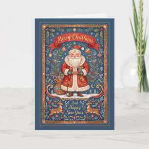 Volksfestliche Weihnachtsdekoration Feiertagskarte