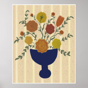 Volkskunst-Blumen-Anordnungs-Plakat-Druck Poster