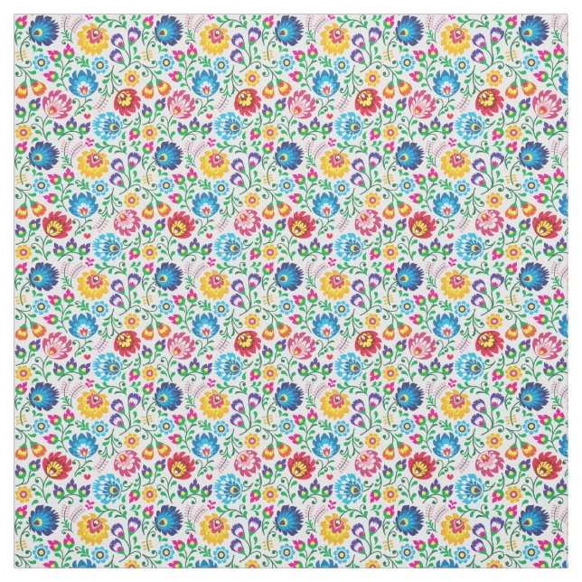 Volkskunst-Blumen-Muster 2 Stoff (Muster)