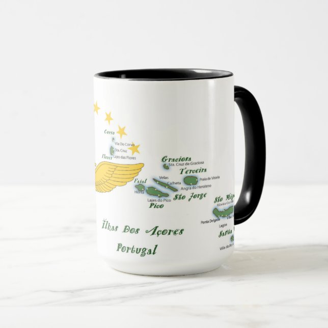 Volkskunst der Azoren Tasse (VorderseiteRechts)