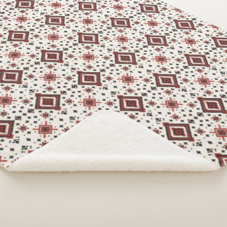 Volkskunst Diamant-Stickerei Nahtloses Muster Sherpadecke