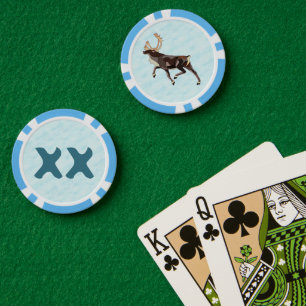 Volkskunst Karibu/Rentier Pokerchips