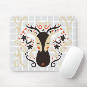 Volkskunst Majestätisches Hirschgitter-Mauspad Mousepad