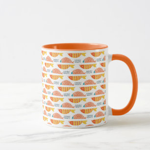 Volkskunst-Schwimmen-Fisch-Muster Tasse