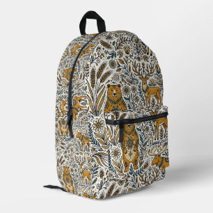 Volkskunst Skandinavischer Bär Elch Wald Rucksack