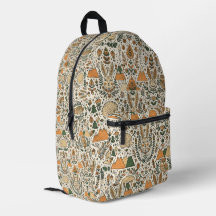 Volkskunst Skandinavischer Hase Eule Wald Rucksack
