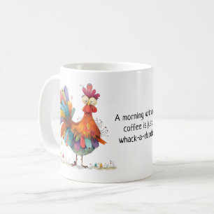 Volkskunst skurriler Hahn Morgencafé Lustig Kaffeetasse