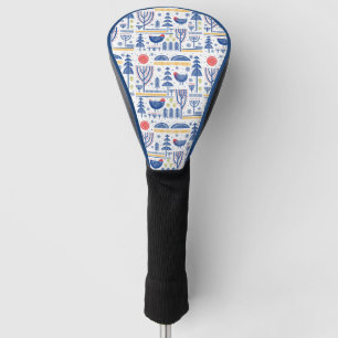 Volkskunst-Winter-Vogel-Muster Golf Headcover
