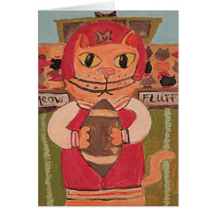 Volkslied Kunst Fußball Katze Malerei Einzigartige