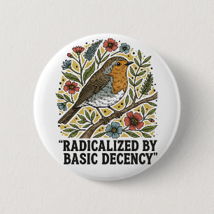 Volkslied-Vogel-Illustration für soziale Gerechtig Button