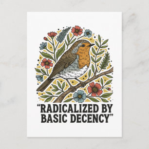 Volkslied-Vogelillustration für soziale Gerechtigk Einladungspostkarte
