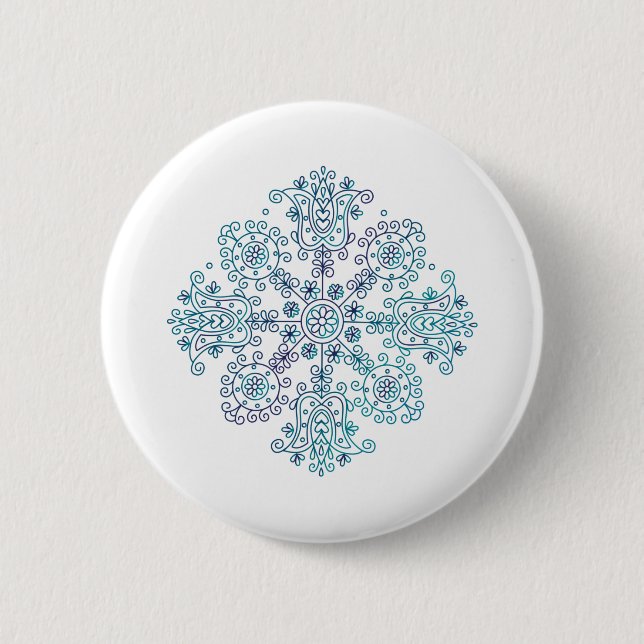 Volksmandala Button (Vorderseite)