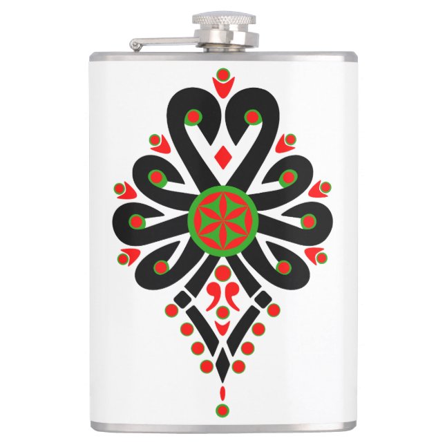 Volksmuster der polnischen Bergbewohner - Parzenic Flachmann (Vorderseite)