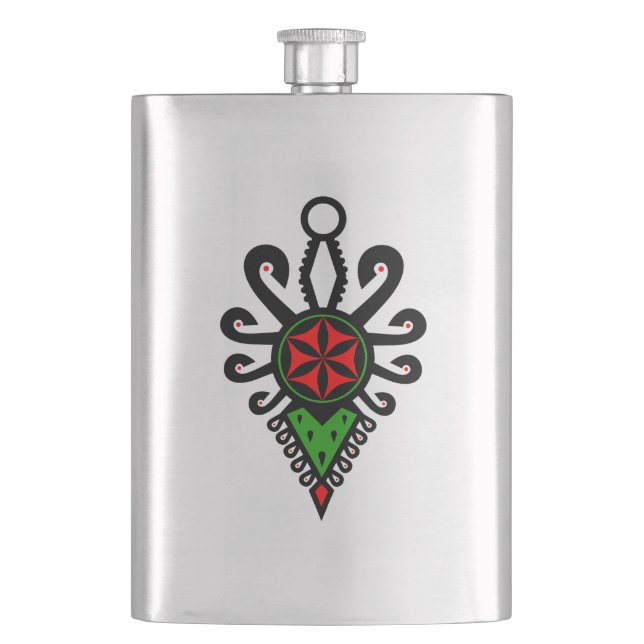 Volksmuster der polnischen Bergbewohner - Parzenic Flachmann (Vorderseite)