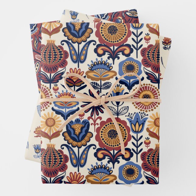Volksmuster  geschenkpapier set (Beispiel)