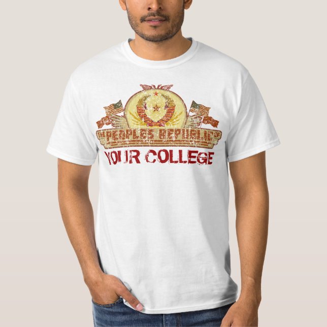 Volksrepublik Ihres Schul-oder Platz-T - Shirt (Vorderseite)