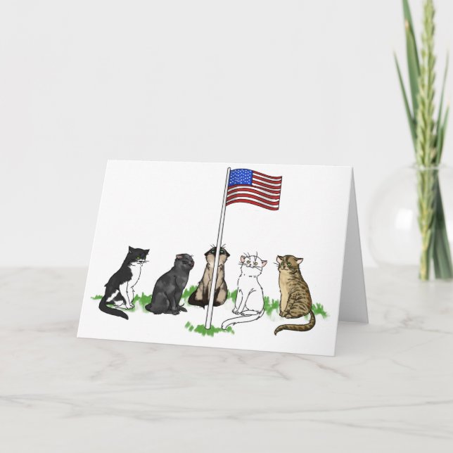 Volkstrauertag-Katzen-Gruß-Karte Karte (Vorderseite)