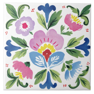 Volkstümliche Gartenaquarell Fliese