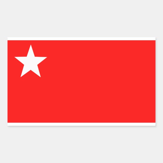 Volksverteidigungsstreitkräfte (Myanmar) Rechteckiger Aufkleber (Vorderseite)
