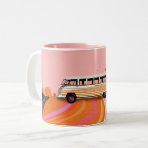 Volkswagen Camper Van aus den 1960er oder 1970er J Zweifarbige Tasse