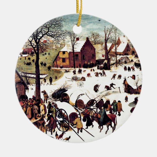 Volkszählung in Bethlehem Keramikornament (Vorne)