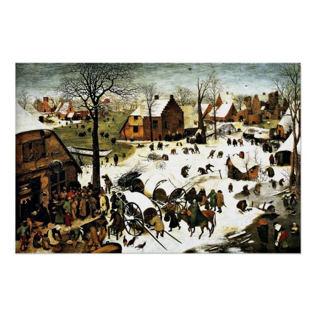 Volkszählung in Bethlehem, Kunstmalerei, Poster (Vorderseite)