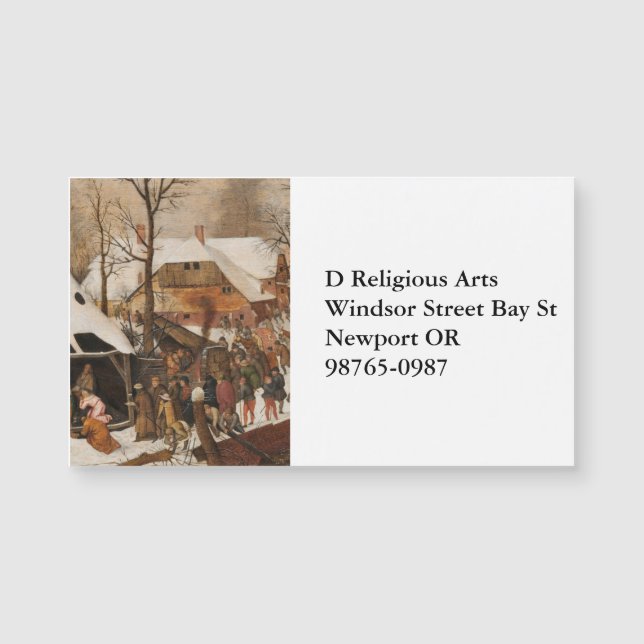 Volkszählung in Bethlehem Magnetkarte (Vorderseite)