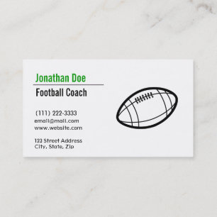 Voll anpassbare Fußball-Coach Business Card Visitenkarte