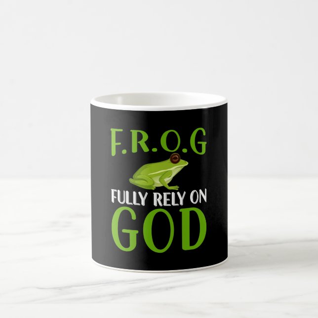 Voll auf Gott F. R. O. G - Frog Kaffeetasse (Mittel)