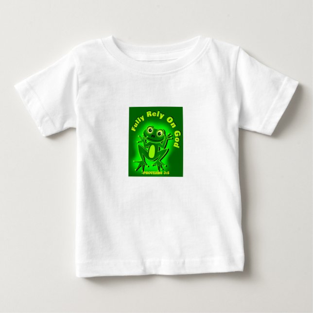 Voll auf Gott Frog Baby T-shirt (Vorderseite)