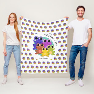 Voll auf Gott vertrauen farbenfrohe Personalisiert Fleecedecke