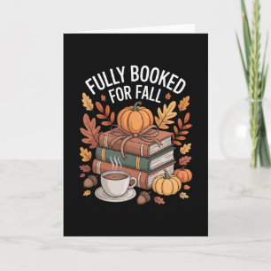 Voll ausgebucht für Herbst-Kürbis-Herbst-Bücher Da Karte