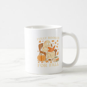 Voll ausgebucht für Herbstbücher Kürbis Herbst Dan Kaffeetasse