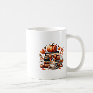 Voll ausgebucht für Herbstbücher Kürbis Herbst Dan Kaffeetasse